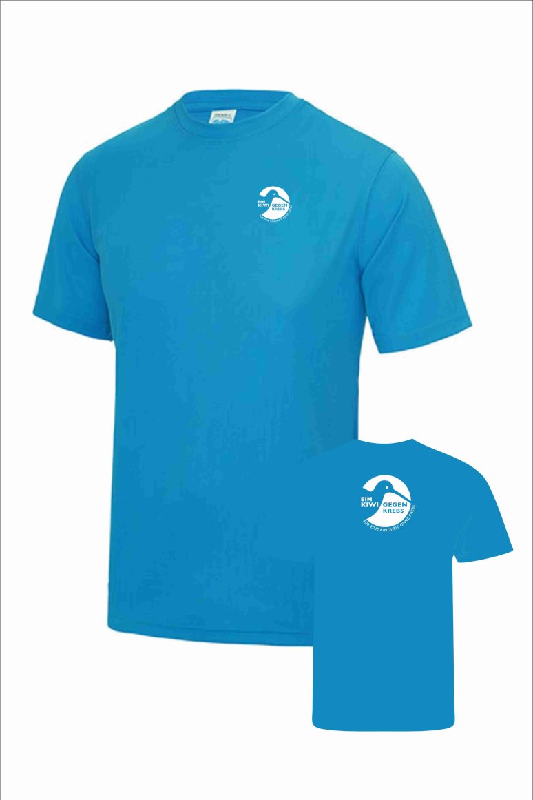 Ein Kiwi gegen Krebs Funktionsshirt, Logo: klein/groß
